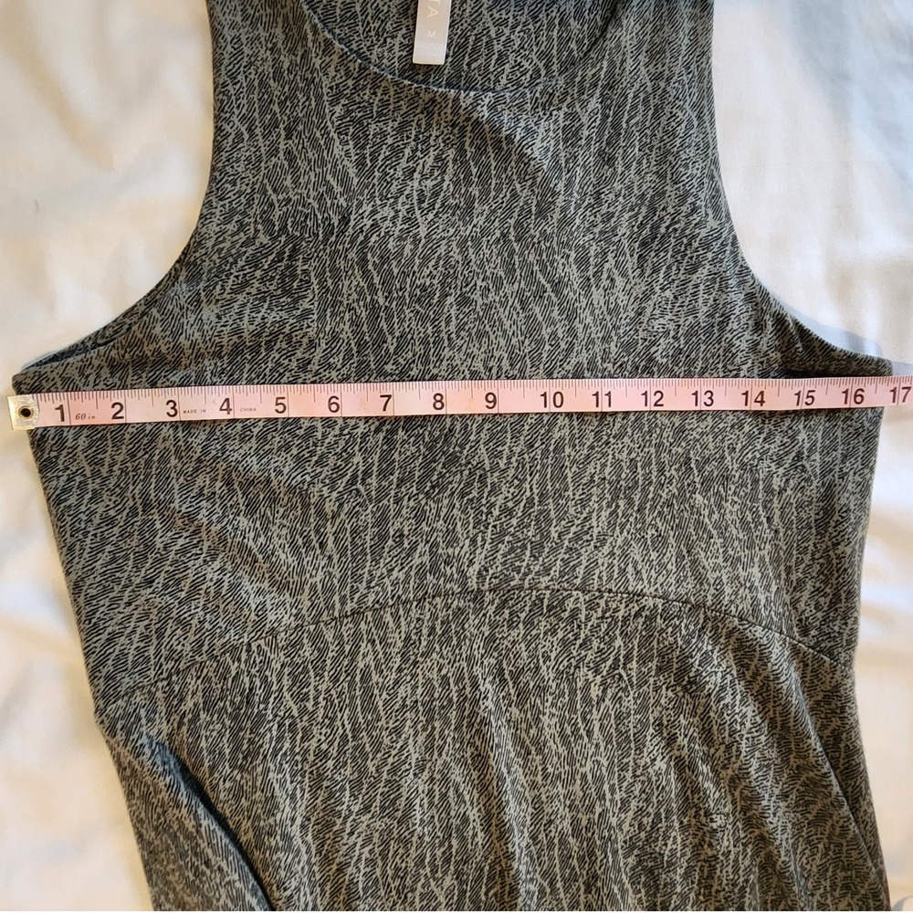 Athleta Dress Sleeveless Casual Tank Midi Sun Dress Gray Print M - Picture 4 of 4